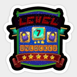 7th Birthday Seventh Birthday Gamer Sticker